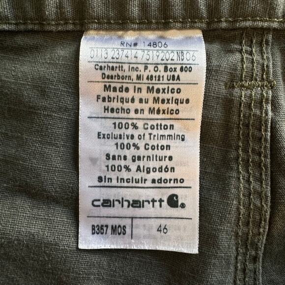 Carhartt Relaxed Fit Ripstop Cargo Work Shorts Moss Green 46 - Picture 10 of 13